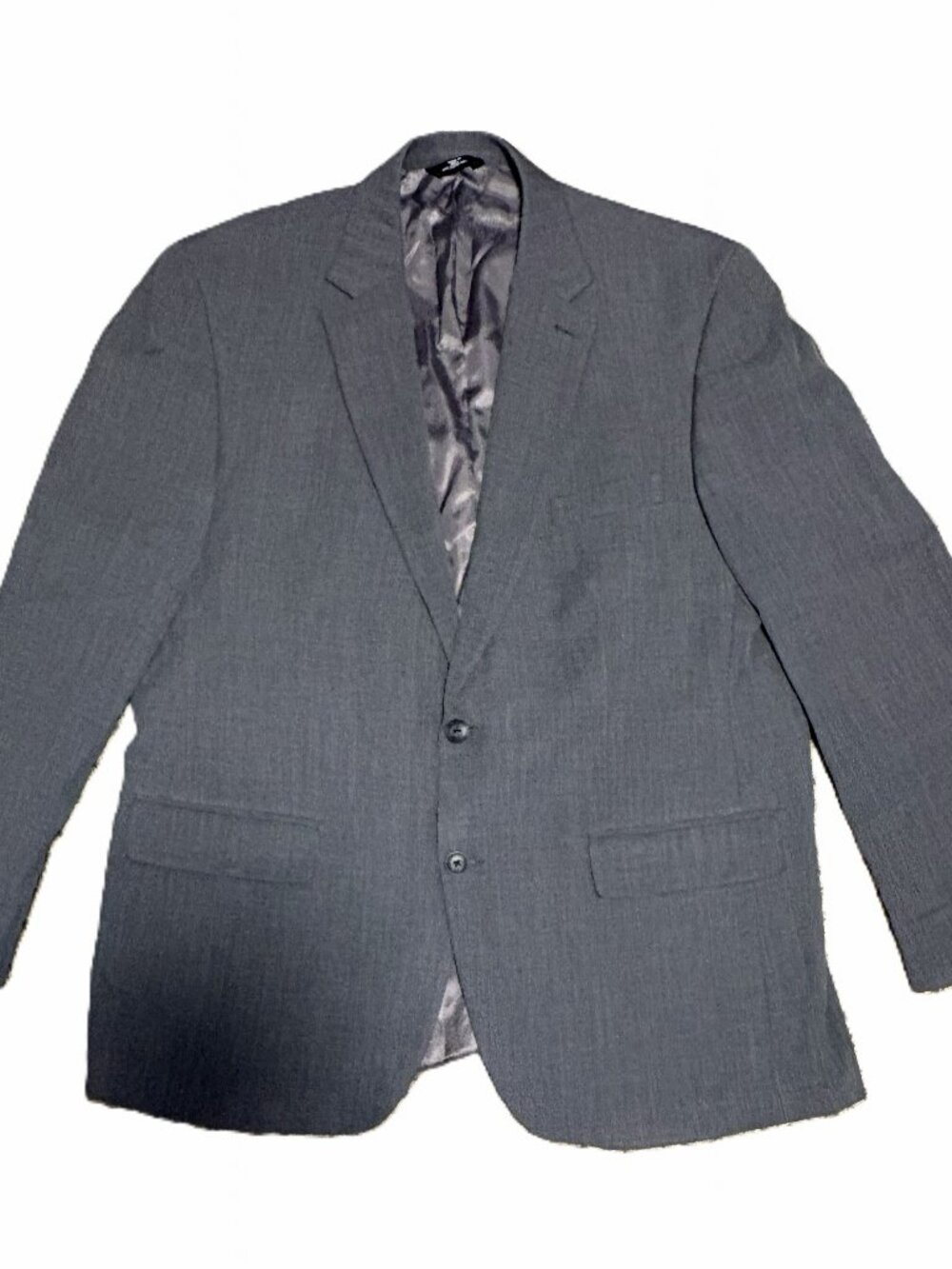 Haggar Mens Gray Suit Jacket Blazer 48R Classic Business Two Button